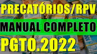 DATAS DE PAGAMENTOS PRECATÓRIOS E RPV 2022 VEJA COMO CONSULTAR  MANUAL COMPLETO E ATUALIZADO [upl. by Ennaitak175]