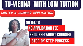 Free Application to study in Austria I TU Wien I Technical University of Vienna [upl. by Alleuqram]