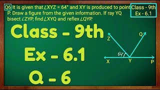 Class  9th Ex  61 Q 6 Lines and Angles Maths NCERT CBSE [upl. by Anifad]