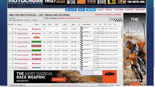 AMA Pro Motocross at Ironman National Live Timing [upl. by Marleah740]