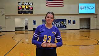 Denham Springs Halle Harrell talks about the Lady Jackets win over Live Oak on Oct 9 [upl. by Grochow]