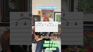 Paint It Black The Rolling Stones Guitar Lesson  Tutorial shorts guitarlessons rollingstones [upl. by Chester]