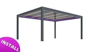 DIY Installation of Aluminum Pergola Gazebo from AlunoTec丨AlunoTec INSTALLATION 1 [upl. by Narton593]