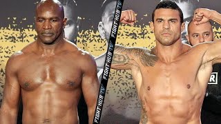 EVANDER HOLYFIELD VS VITOR BELFORT FULL WEIGH IN amp FINAL FACE OFF VIDEO [upl. by Ileane45]