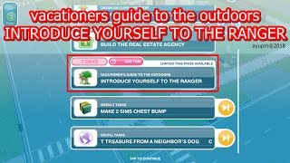 The Sims FreePlay  vacationers guide to the outdoors INTRODUCE YOURSELF TO THE RANGER [upl. by Onfroi]