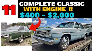 400 Only Complete Classic with Engine  11 Classic Cars for Sale Under 2000 [upl. by Urbas]