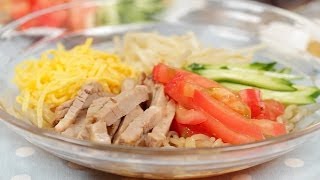 How to Make Low Calorie Hiyashi Chuka with Shirataki Noodles  Cooking with Dog [upl. by Attikram371]