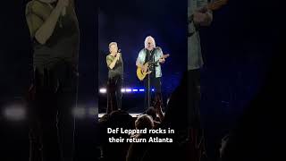 Def Leppard returns to Atlanta 2 years after performing in a thunderstorm shorts [upl. by Atteugram73]