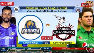 🔴Live PSL  KAR vs LAH Live PSL 26th Match  Karachi Kings vs Lahore Qalandars Live cricketlive [upl. by Anairt]