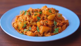 Ground Turkey with Potatoes – How to Make It  Aloo Qaima recipe easy at home [upl. by Viviane]