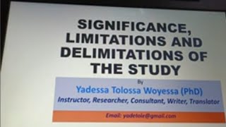 Significance limitations and delimitations  Research in Afan Oromo [upl. by Luckin]