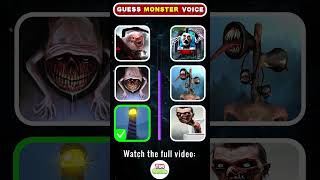 Can you guess the Monsters voice correctly Which Monsters voice is the scariest  Eat Monsters [upl. by Naid]