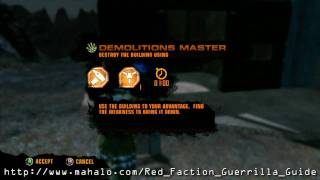 Red Faction Guerrilla Walkthrough  Badlands Sector  Demolitions Master 1 [upl. by Neliac87]