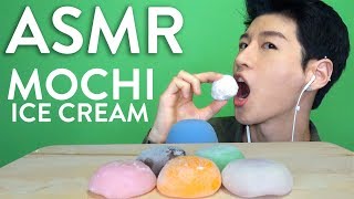 ASMR Eating Mochi Ice Cream NO TALKING  Soft Chewy Sticky Sounds  Breathing [upl. by Notlaw]