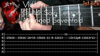 Victim Guitar Solo Lesson  Avenged Sevenfold with tabs [upl. by Aloysius625]