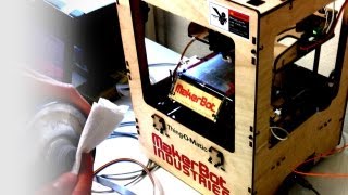 Makerbot Replicator in Action — 3D Printer Thingomatic [upl. by Onek]