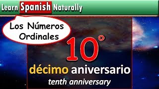 Ordinal Numbers in Spanish and English  Números Ordinales en Español  Learn Spanish  Free [upl. by Ylrebmik278]