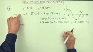 specimen SQA New Higher Maths paper 2 no10 Wave function [upl. by Denie80]