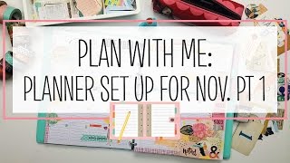 Plan with Me Planner Set Up for November Part 1 [upl. by Rimat]