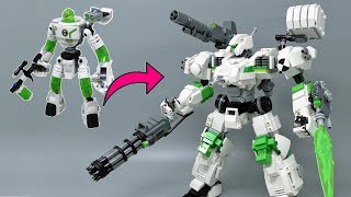 Upgrading LEGO Robot To Armored Core Style Bipedal [upl. by Ellenad]