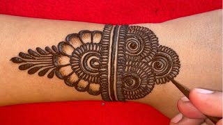 Back hand beautiful henna design  Simple and easy mehndi designs for hands [upl. by Bac]