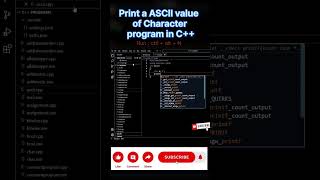 program to ascii value of character in Cshortsyoutube ytshorts trending youtubeshorts music [upl. by Ahker509]