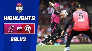 Sydney Sixers v Melbourne Renegades  BBL13 [upl. by Anwat700]