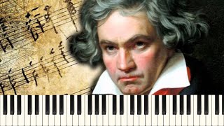 Beethoven Symphony No 5  Piano Sheets Intermediate [upl. by Gelya]