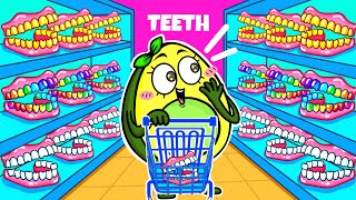 Which Teeth Is Right for Avocado  CRAZY DENTIST Checkup  Funny Situations By Avocado Couple [upl. by Woothen]