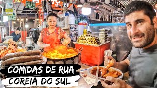 PROVANDO COMIDAS DE RUA NA COREIA [upl. by Amr]