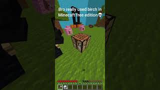 chopping birch wood in Minecraft free edition minecraft [upl. by Casaleggio103]