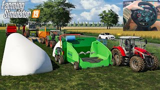 BAGGING Maïze silage  Logitech G29 gameplay  Farming Simulator 19 [upl. by Bathsheeb]