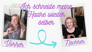 Haare selber schneiden  durchgestufter Bob   Neue Frisur [upl. by Aniela]