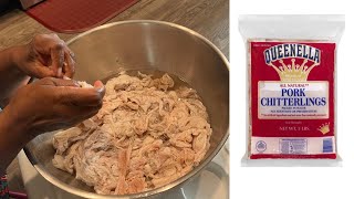 HOW TO CLEAN CHITTERLINGS  QUEENELLA PORK CHITTERLINGS [upl. by Lovel826]