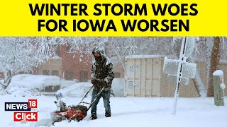 USA Winter Storm  Winter Storm In US Unleashes Snow Freezing Temperatures  Iowa Caucus  N18V [upl. by Noel]