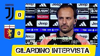 JuventusGenoa 0 0 Gilardino intervista postmatch [upl. by Ayoras48]