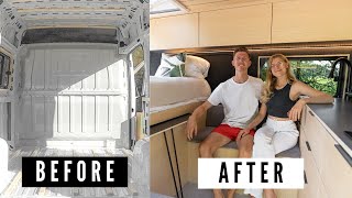 VAN CONVERSION Timelapse  Full Fiat Ducato Van Build  Minimalist interior design [upl. by Sirron]