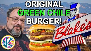 Lets check out the Original Green Chile Cheeseburger at BLAKES LOTABURGER  KILR Awesome Day [upl. by Amle]