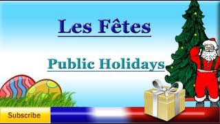 French Lesson 48  Learn French  Names of Celebrations  Holidays  Festivities [upl. by Haman]