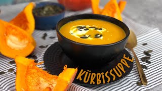 Cremige Kürbissuppe KALORIENARM und super lecker  Suppenrezepte gesund  Hokkaido Kürbis [upl. by Godric]