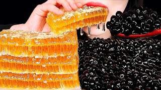 ASMR RAW HONEYCOMB TAPIOCA PEARLS 벌집꿀 타피오카펄 먹방 咀嚼音 蜂の巣 ハニカム EATING SOUNDS MUKBANG ZOEY ASMR [upl. by Hayila211]