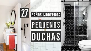 27 BAÑOS PEQUEÑOS MODERNOS CON DUCHA 2022  DISEÑOS DE DUCHAS MODERNAS Y AZULEJOS TENDENCIAS E IDEAS [upl. by Hadria893]