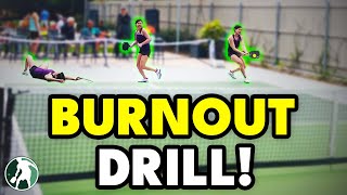 This Pickleball Drop Shot Burnout Drill is INSANE [upl. by Nyvlem]