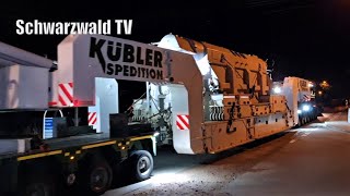 🚨🚔 Kübler Spedition Schwertransport mit Polizeibegleitung auf dem Hotzenwald 01062022 [upl. by Kcirded]