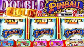 Double Gold Pinball 9 Line Slot Old School New Game [upl. by Carley]