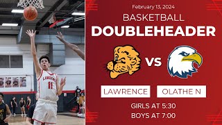 LHS Basketball DOUBLEHEADER vs Olathe North [upl. by Eimiaj]