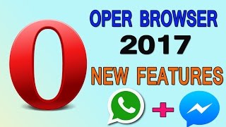 Use WhatsApp And Facebook Messenger Directly From Opera Browser  Opera New Feature 2017 [upl. by Thill]