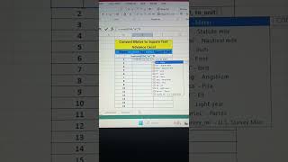 Meter Convert into feet advance tricks office use trending feet meter ytshorts exceltips [upl. by Sac]