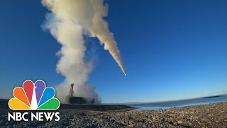 Russia Tests Supersonic AntiShip Missiles  NBC News [upl. by Aneelahs]