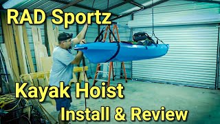 Rad Sportz Kayak Hoist Install and Review [upl. by Noyar90]